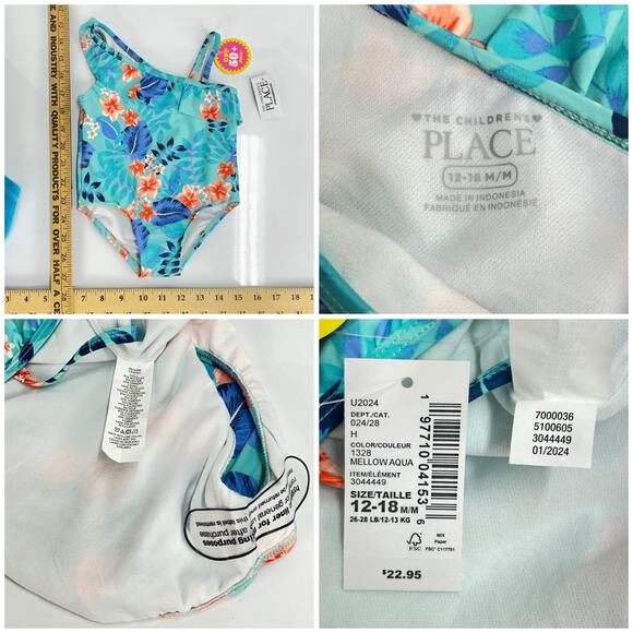 LOT of 6 Baby Girl Clothes 12-18 Months Swim Beach Outfits Bundle Nautical mixed - Picture 7 of 12